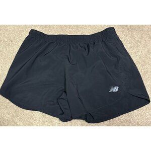 New Balance Running Shorts Women Large Black Workout Exercise Athletic 5” Inseam